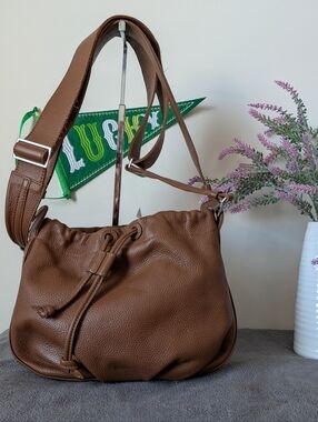 Hammitt Brown Leather Drawstring Bag